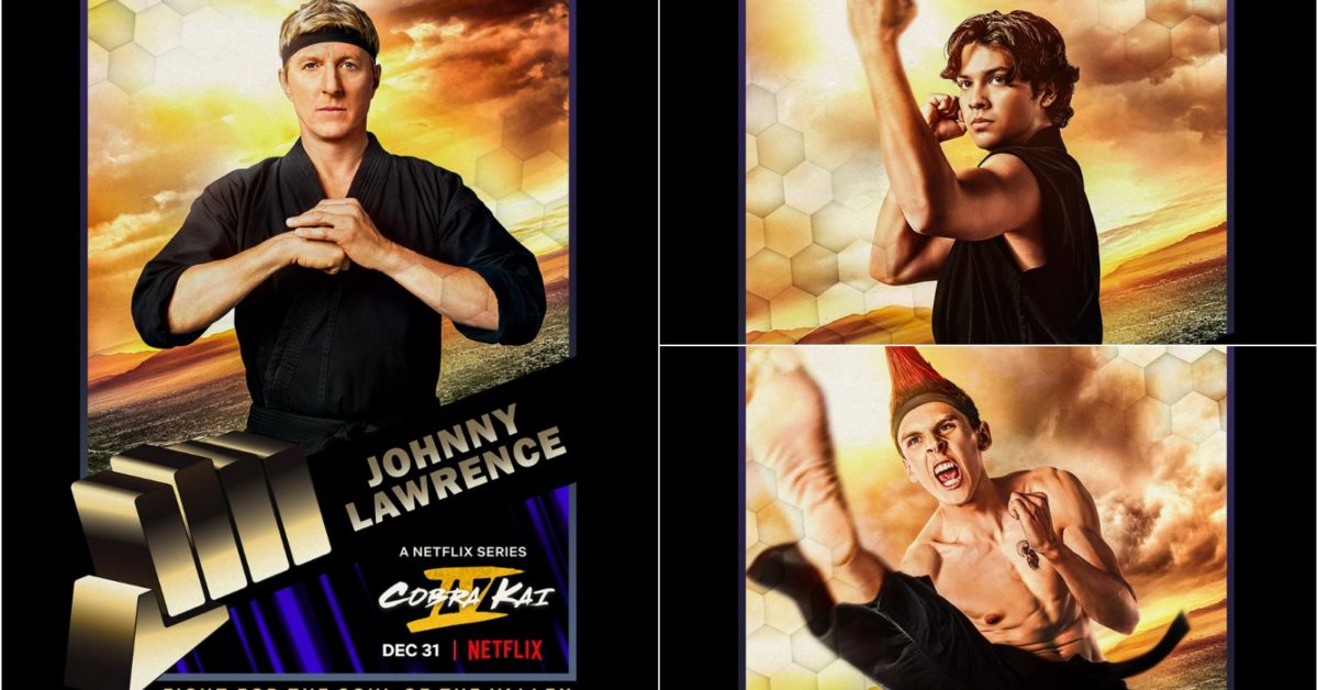 Cobra Kai S04 Johnny, Miguel & Hawk Rep Eagle Fang for All Valley