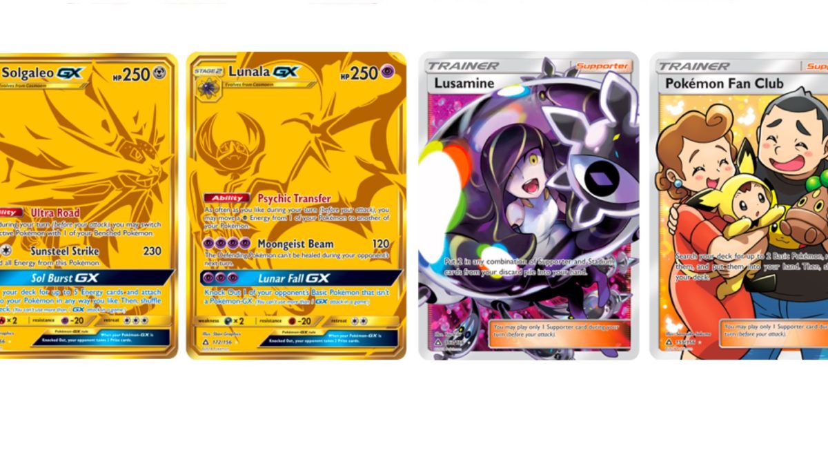 Lunala Solgaleo GX Custom Made Holo Pokemon Cards 