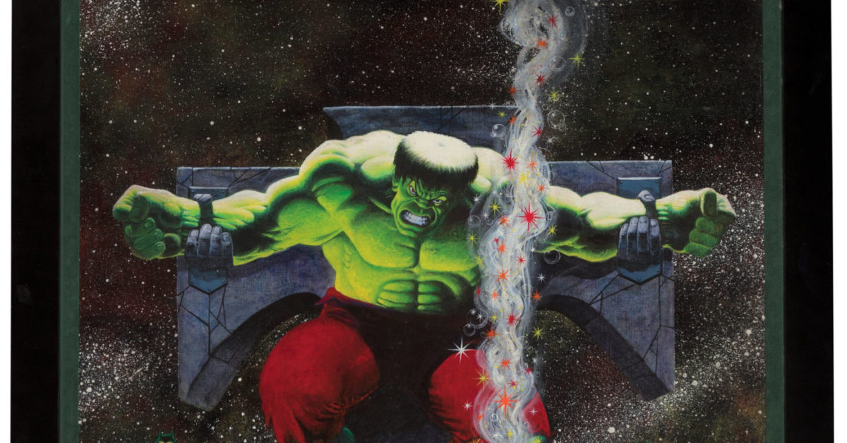 Jim Starlin Rampaging Hulk #4 Original Cover Painting At Auction - Vimarsana News