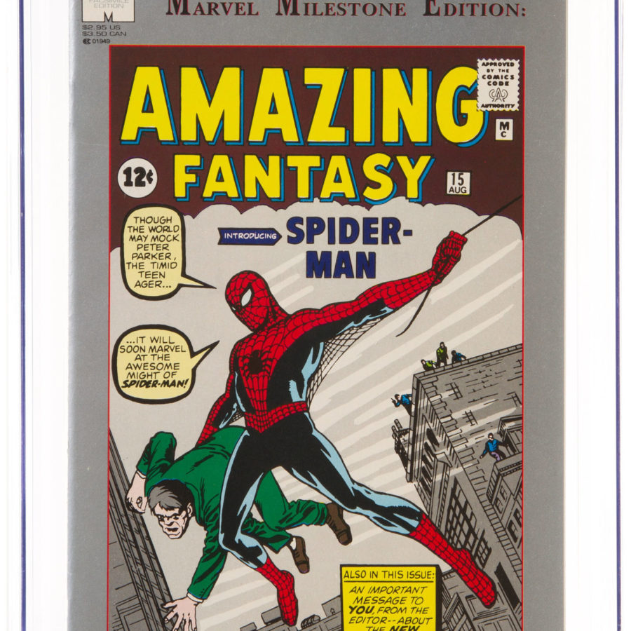 One-of-a-Kind Amazing Fantasy #15 Comic Panel Card Certified by CGC Trading  Cards