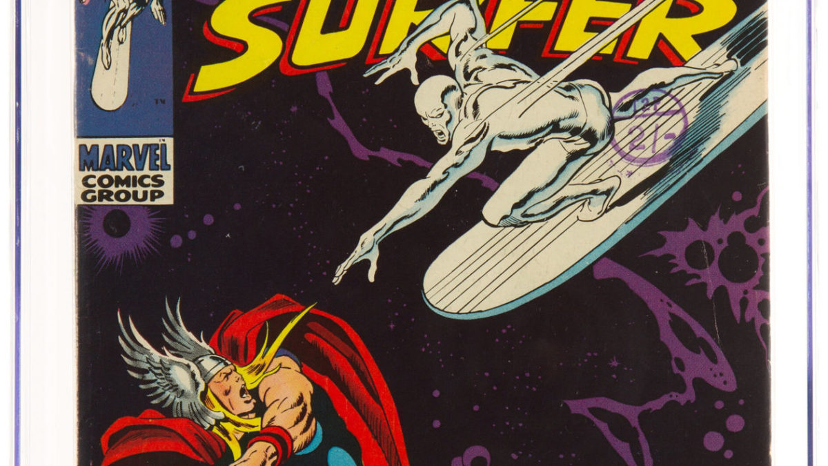 アメコミ 4冊 SILVER SURFER THOR 1960-70年代 The Silver Surfer Comic Book Poster Issue 4 Thor Sky-Rider