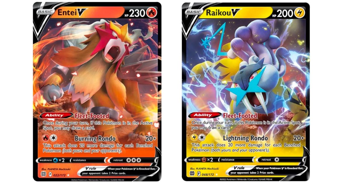 2022 Pokemon Sword & Shield Brilliant Stars #048/172 Raikou V