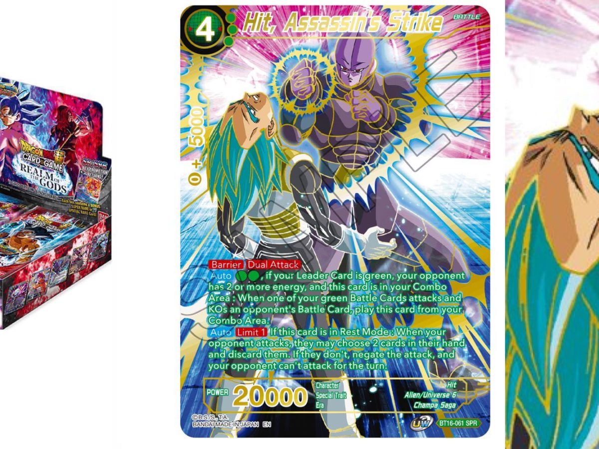 Dragon Ball Super Realm of the Gods PreRelease Box w/Bonus Booster & authentic SR/SPR Rare