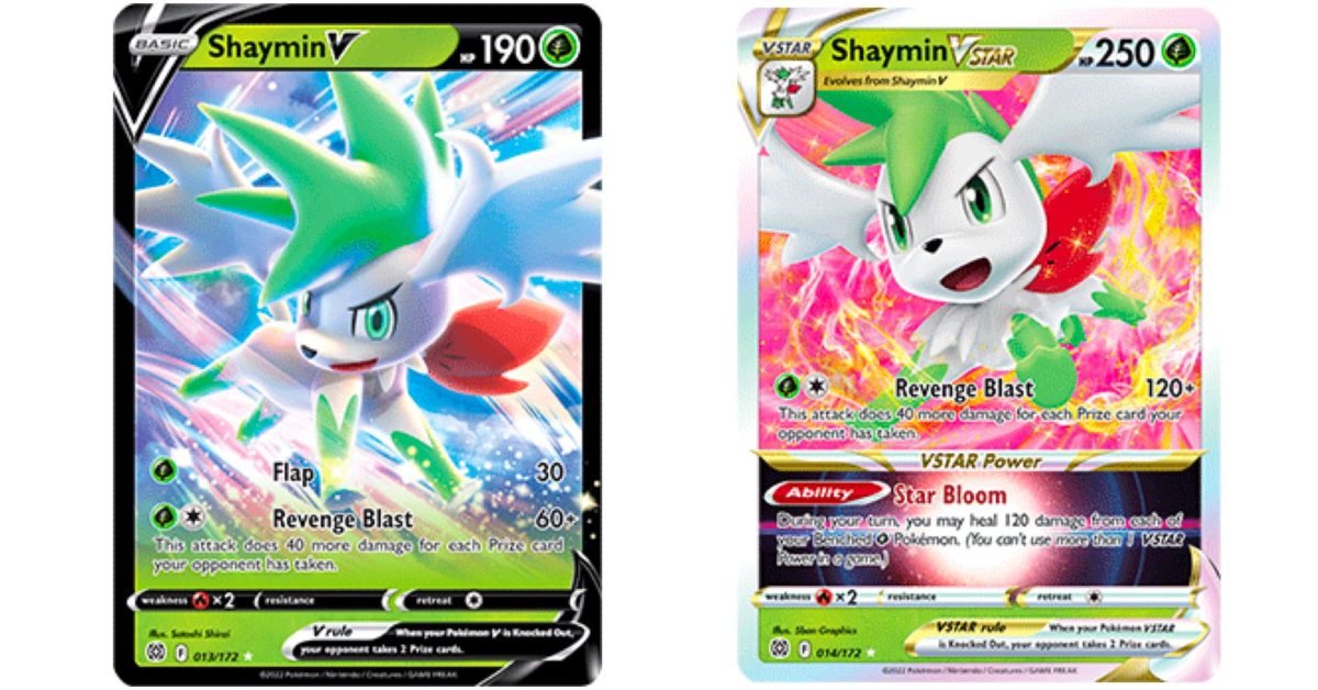 Shaymin V Brilliant Stars Pokemon Card