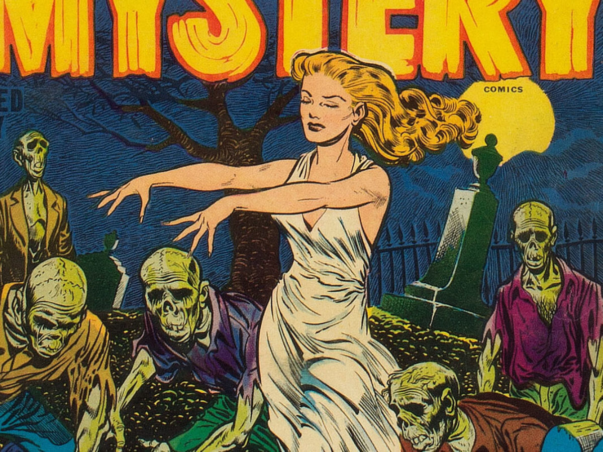 Warren Kremer's Harvey Horror in Black Cat Mystery #37, up for Auction