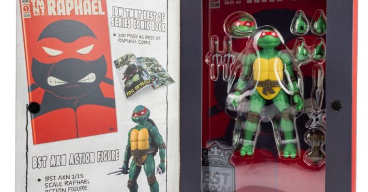 Teenage Mutant Ninja Turtles Best of Raphael IDW Comic Book and 5-Inch BST  AXN Action Figure Set