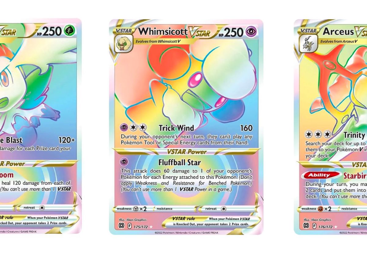 Arceus Pokemon Card, Rainbow Arceus Pokemon Card