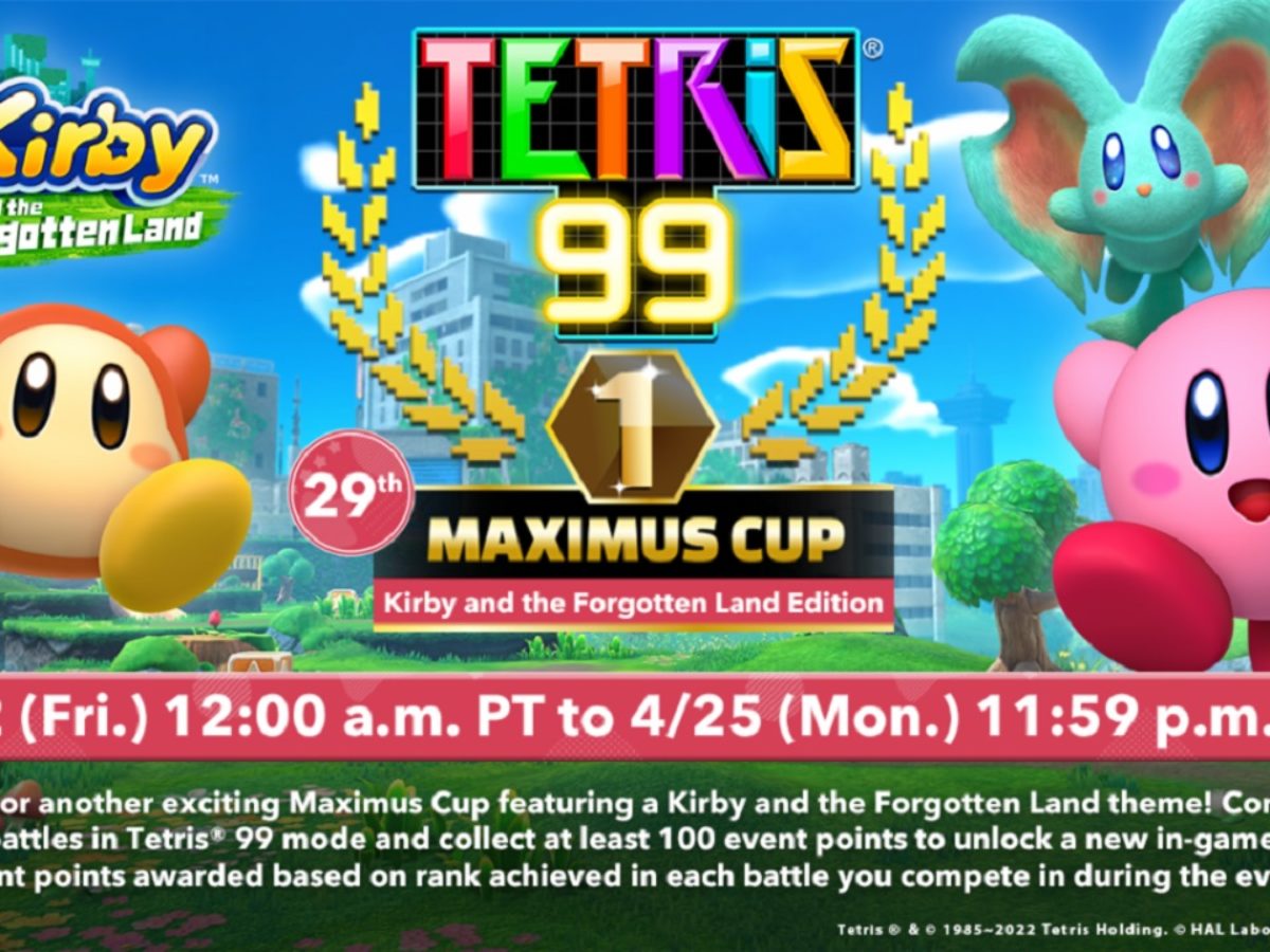 Kirby Drops In For The Latest Tetris 99 Maximus Cup