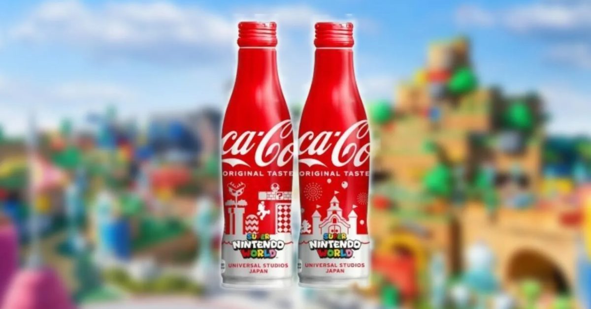 Super Nintendo World To Sell Anniversary Coca-Cola Slim Bottles