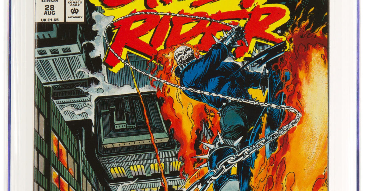 Ghost Rider 28 First Cameo Of Midnight Sons in Ghost Rider #28 at Auction For $130