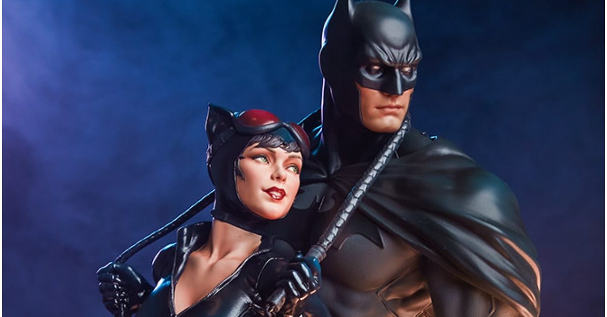 Batman and Catwoman Get Playful with New Sideshow Statue