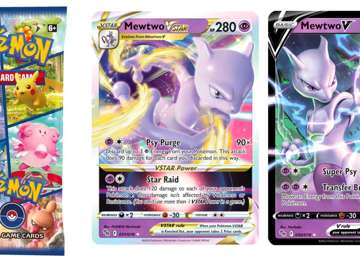 Mewtwo V 2022 Sword & Shield: Black Star Promo Pokemon GO Elite