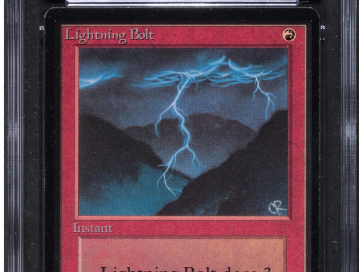 Magic: The Gathering - Beta Lightning Bolt On Auction At Heritage