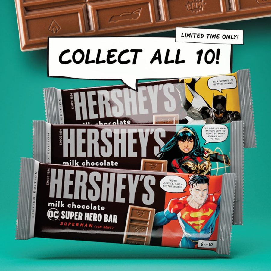 Jon Kent Superman, Jace Fox Batman, Yara Flor Wonder Girl Hershey Bars