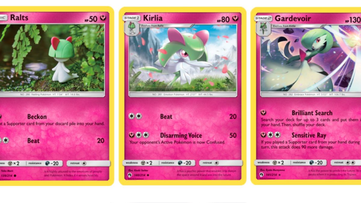 Finally got all the Gardevoir cards (feat. Shiny Ralt and Shiny Kirlia).  What a journey : r/PokemonTCG
