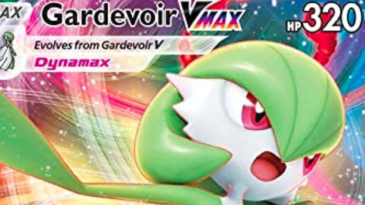 Gold Rainbow Gardevoir Vmax Pokemon Card Champions Path 76/73 