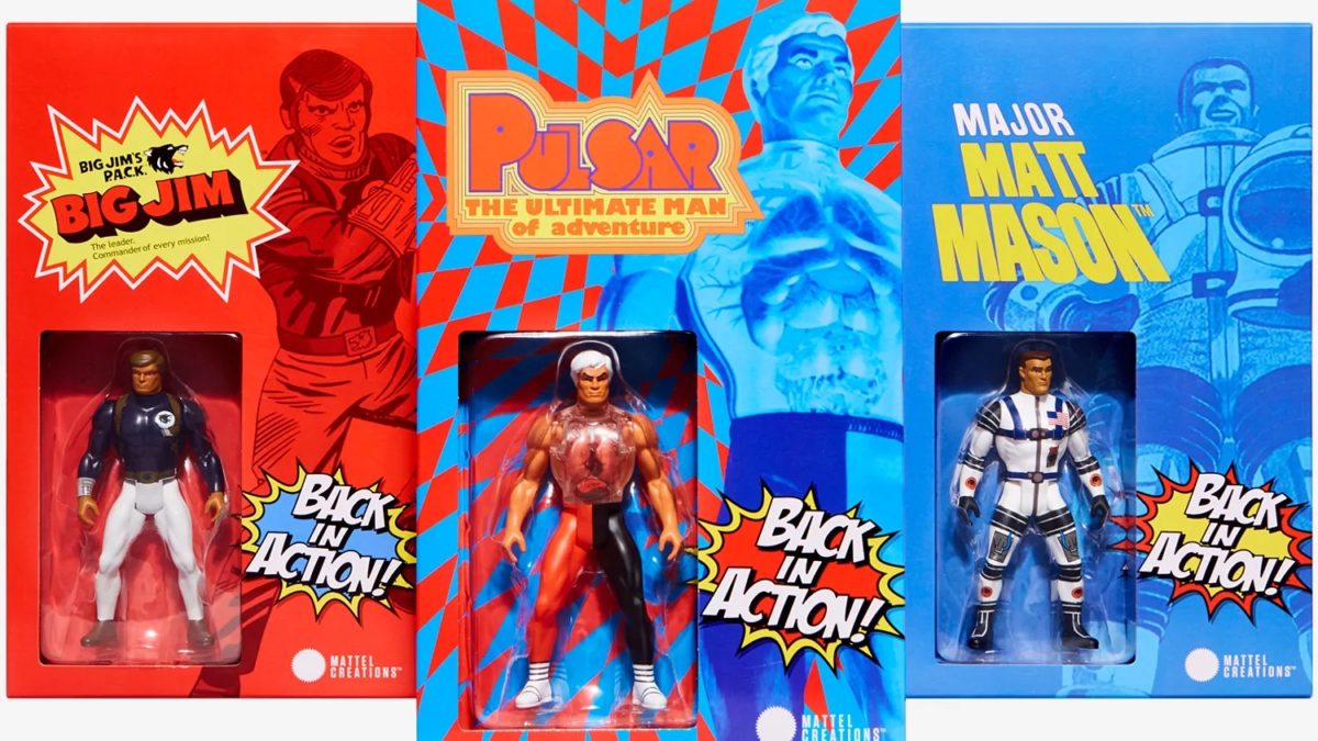 MATTEL BACK IN ACTION MAJOR MATT MASON BIG JIM PULSAR Figures SDCC 2022 2024 Comicon