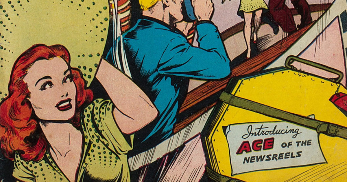 Golf and Matt Baker's Ace of the Newsreels in Crown Comics, at Auction