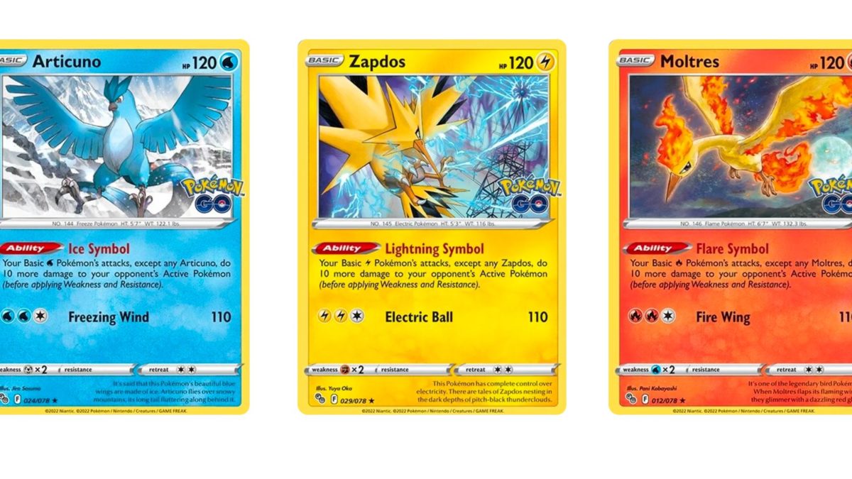 Kit Carta Pokémon Lendários Articuno Zapdos Moltres De Galar