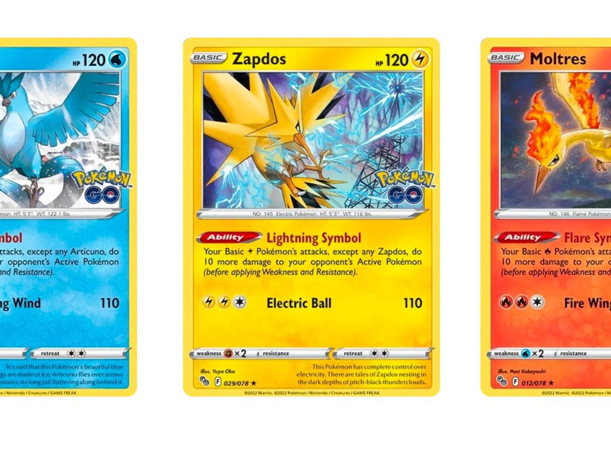 MOLTRES ZAPDOS ARTICUNO 3 CARD HOLO LEGENDARY SET Sword & Shield Pokemon Go  2022