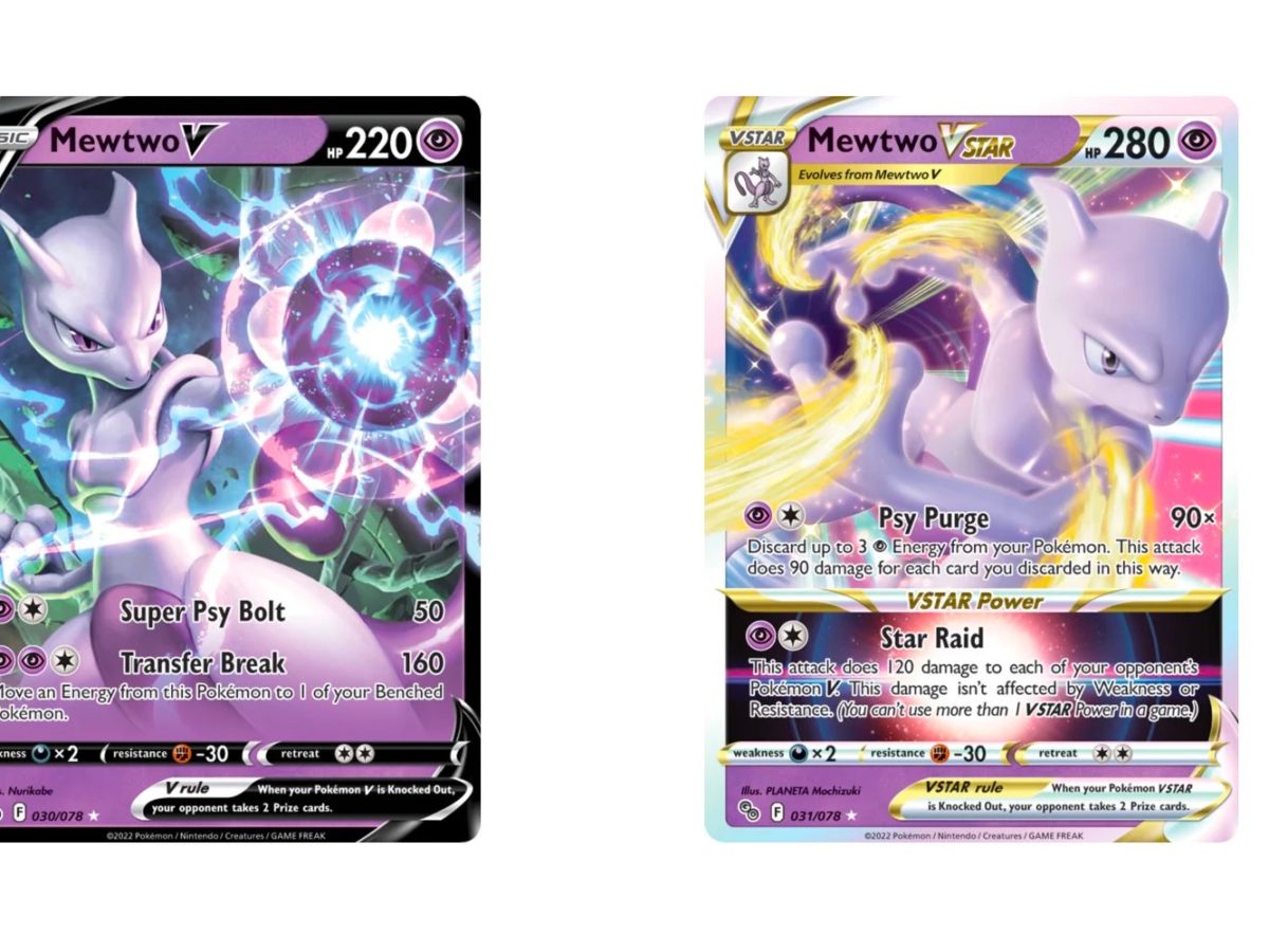 Pokemon TCG Mewtwo VSTAR-EX-V-5 Cards- NM Evolutions Pokémon GO 1 Jumbo  included