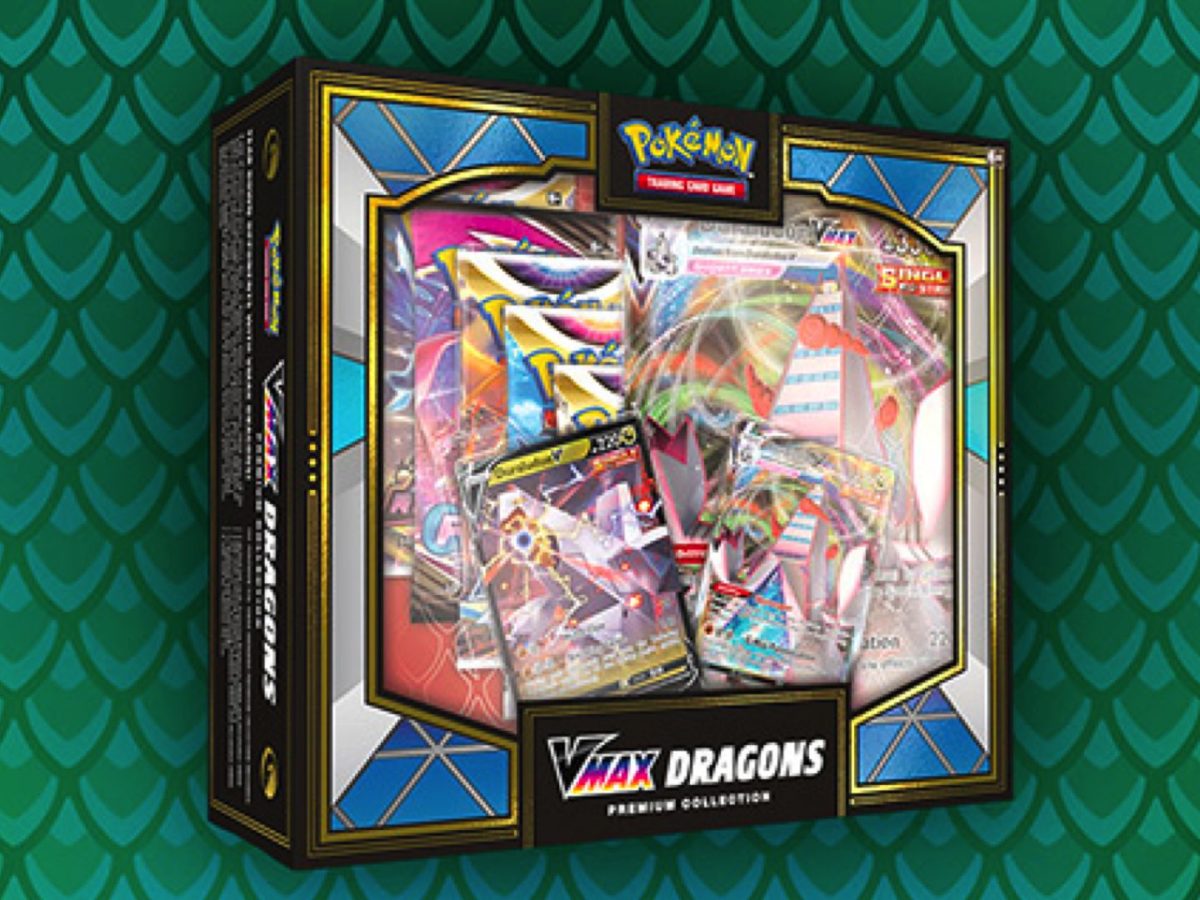 Pokémon TCG Reprints Rayquaza In VMAX Dragons Premium Collection