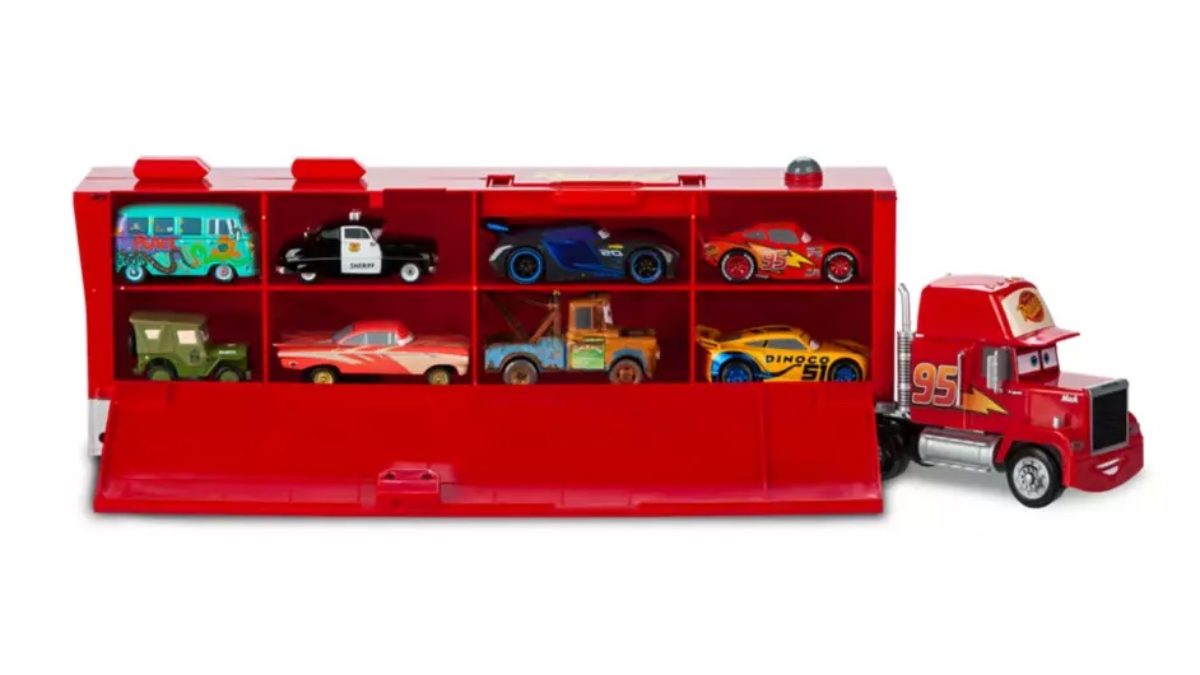 Disney store mack store friction motor hauler