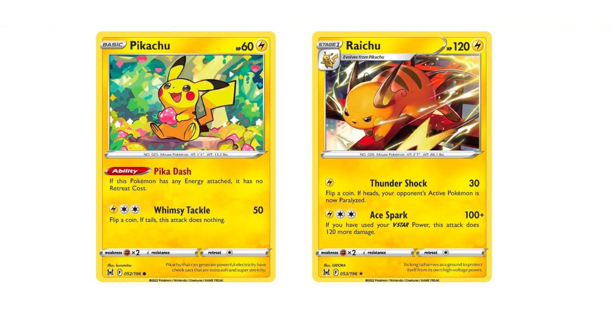 The cards of pok mon tcg lost origin part 8 pikachu raichu