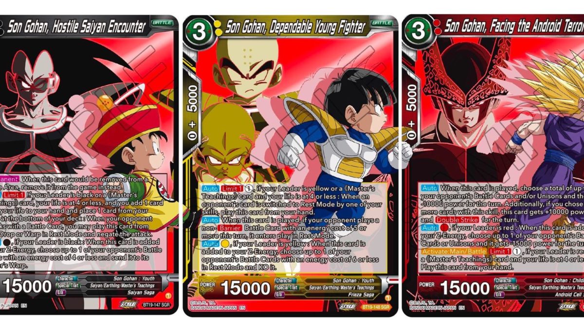 All Of The Dragon Ball Super Card Game Son Gohan Rares