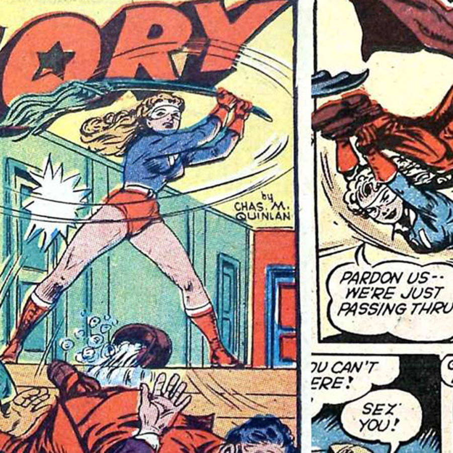 Miss Victory, Solar & Alias X in Rare Captain Aero Comics, at Auction