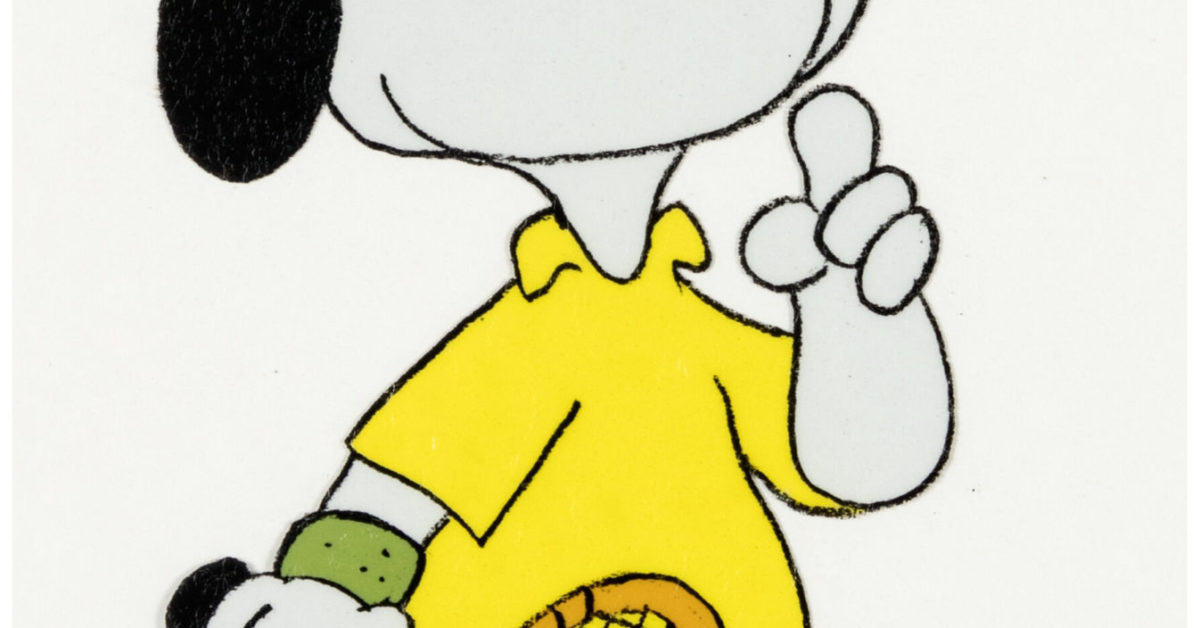 A Peanuts Production Cel Featuring Tennis Snoopy Has Hit Auction