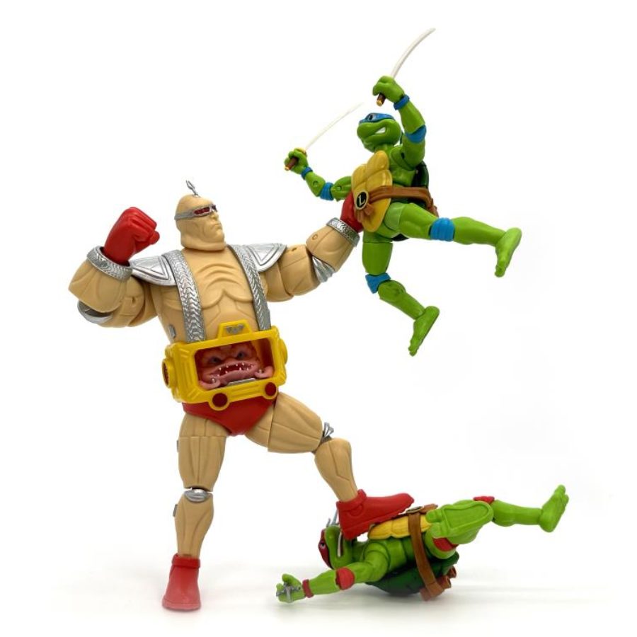 The Loyal Subjects Tartarughe Ninja - Statuetta BST AXN Rocksteady 13 Cm - Action Figure Articolata 1/15