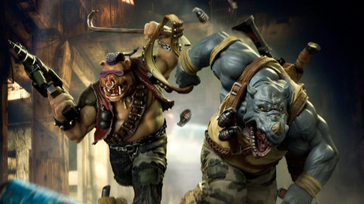TMNT Bebop and Rocksteady Statues Pack a Punch at Iron Studios