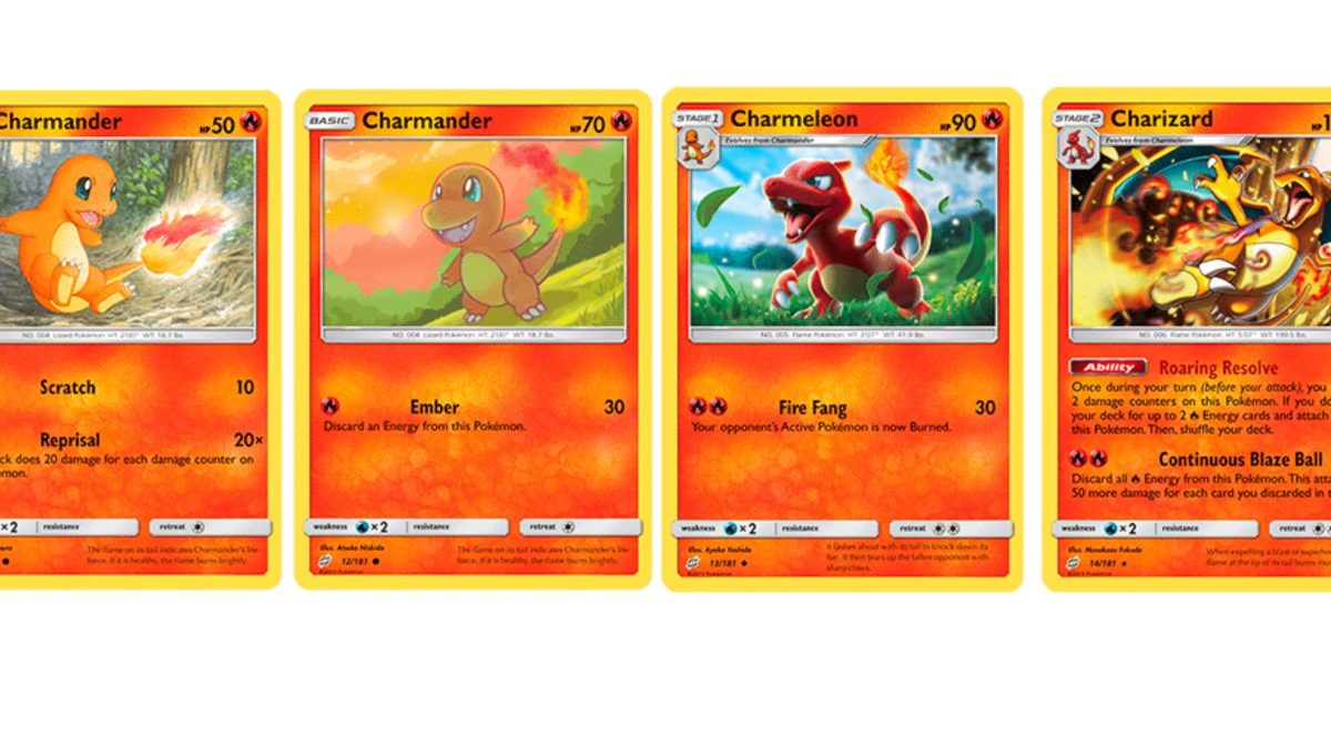 Kit Carta Pokémon Charmander Charmeleon Charizard