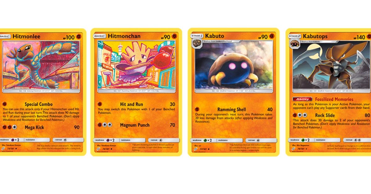 The Cards Of Pokémon Tcg: Team Up Part 16: Kanto Fighting-types