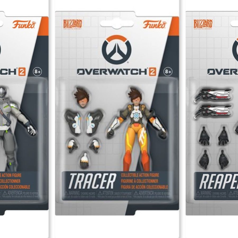Fortify and defend your Overwatch® 2 collection with Funko Action Figure  Tracer. Modify this Damage hero with alternate head, hand, and weapons  attachments. Nine interchangeable pieces are included. Warning: Choking  Hazard. Collectible