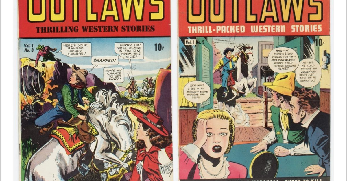 Early Frank Frazetta Art In Outlaws From D.S. Publishing On Auction