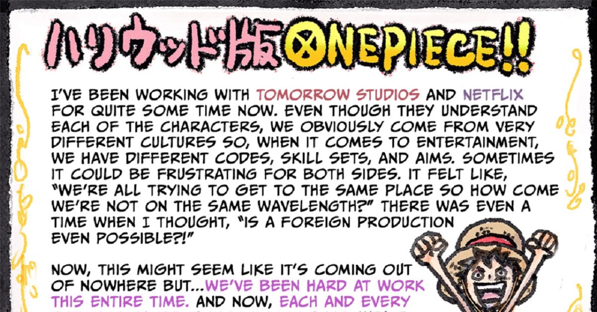 One Piece "Setting Sail Very Soon" Eiichiro Oda Offers Series Update