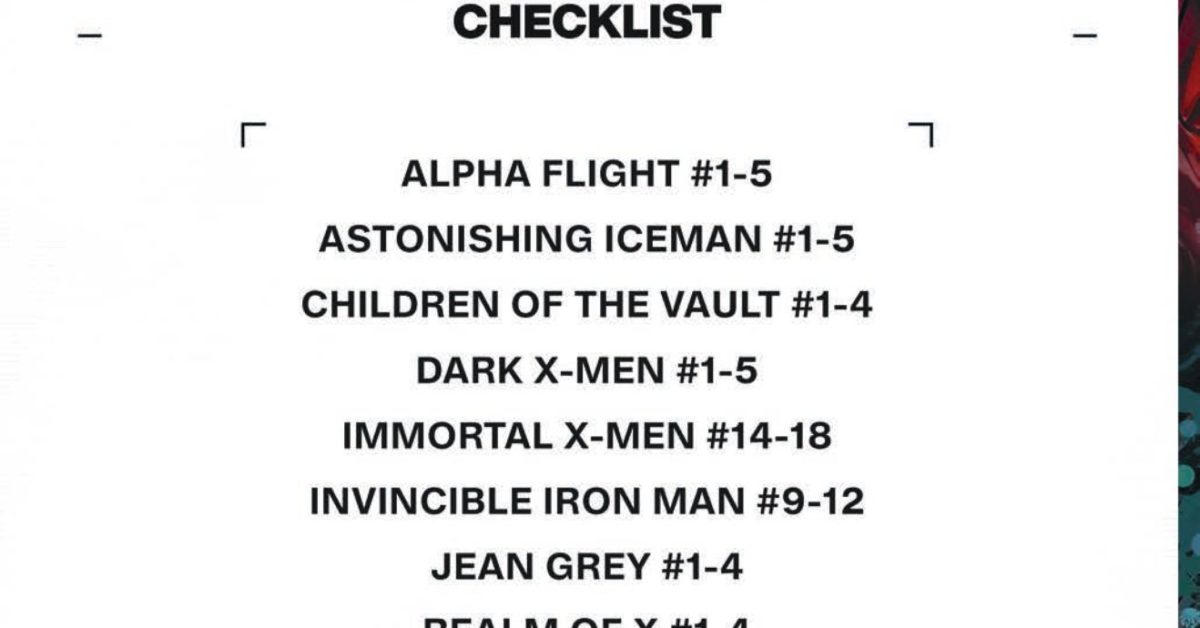 Checklist For X-Men's The Fall Of X From Marvel in August 2023 - Vimarsana News