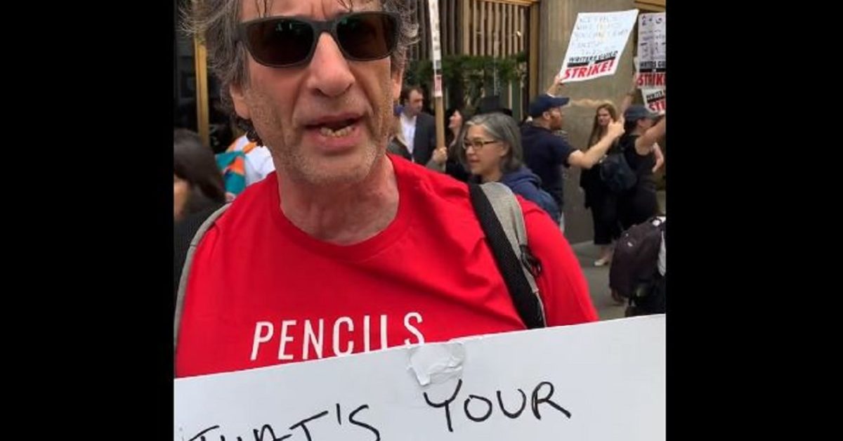 Good Omens: Neil Gaiman Joins Writers’ Strike NYC Picket Lines (VIDEO)