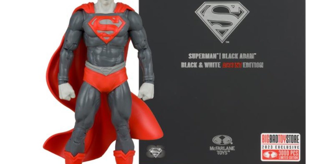 McFarlane Unveils Limited Edition Black & White Superman Figure, Only 3,000 Available