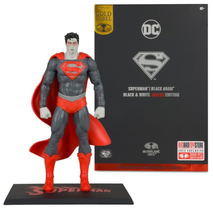 McFarlane Debuts Exclusive 3,000 Piece Black & White Superman Figure