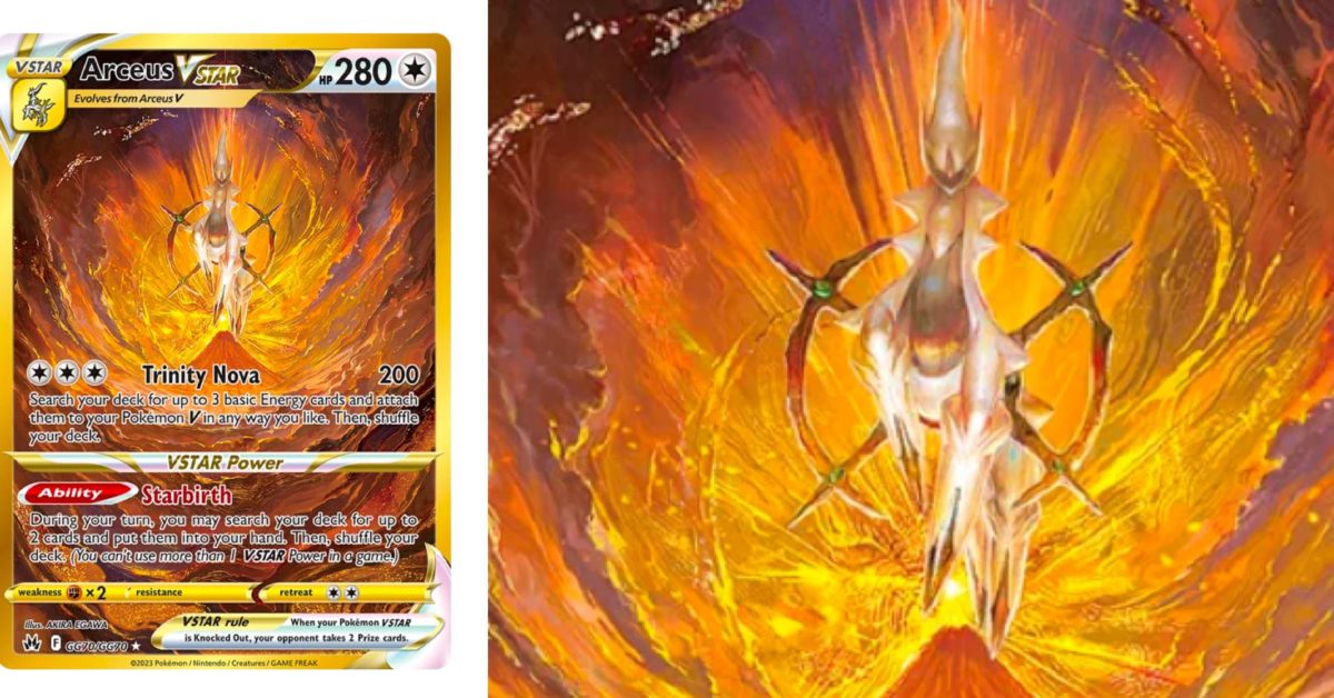 Scans of the Arceus, Giratina, Palkia and Dialga Gold VStar cards. Finally  able to see better images of these and the details are SICK : r/PokemonTCG