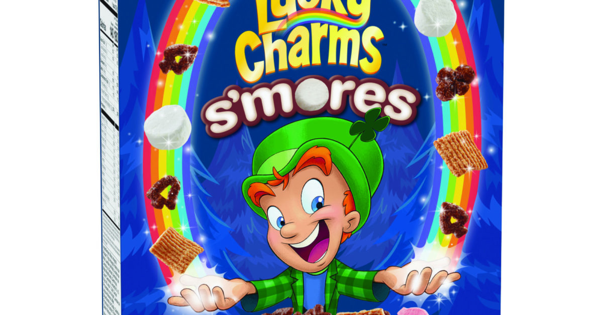 Lucky Charms S'mores General Mills Cereal Tamaño familiar 