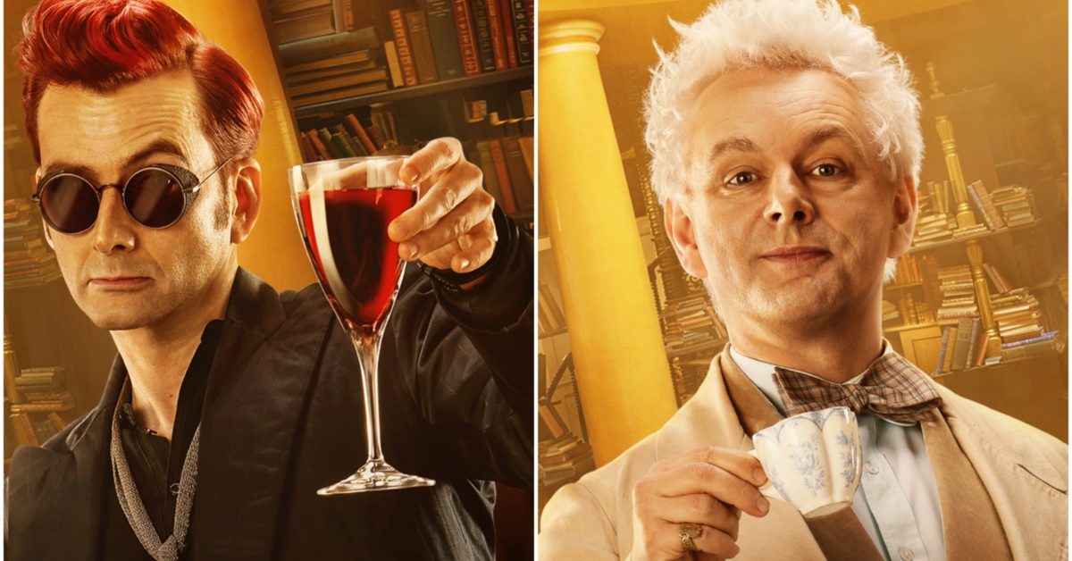 Good Omens 2 Key Art Posters Aziraphale And Crowley Offer Us A Toast 5328