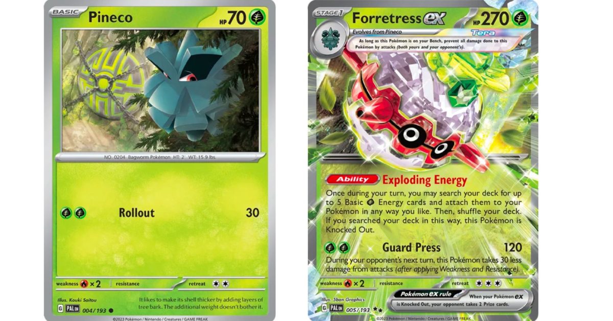 The Cards Of Pokémon Tcg: Paldea Evolved Part 1: Tera Forretress Ex