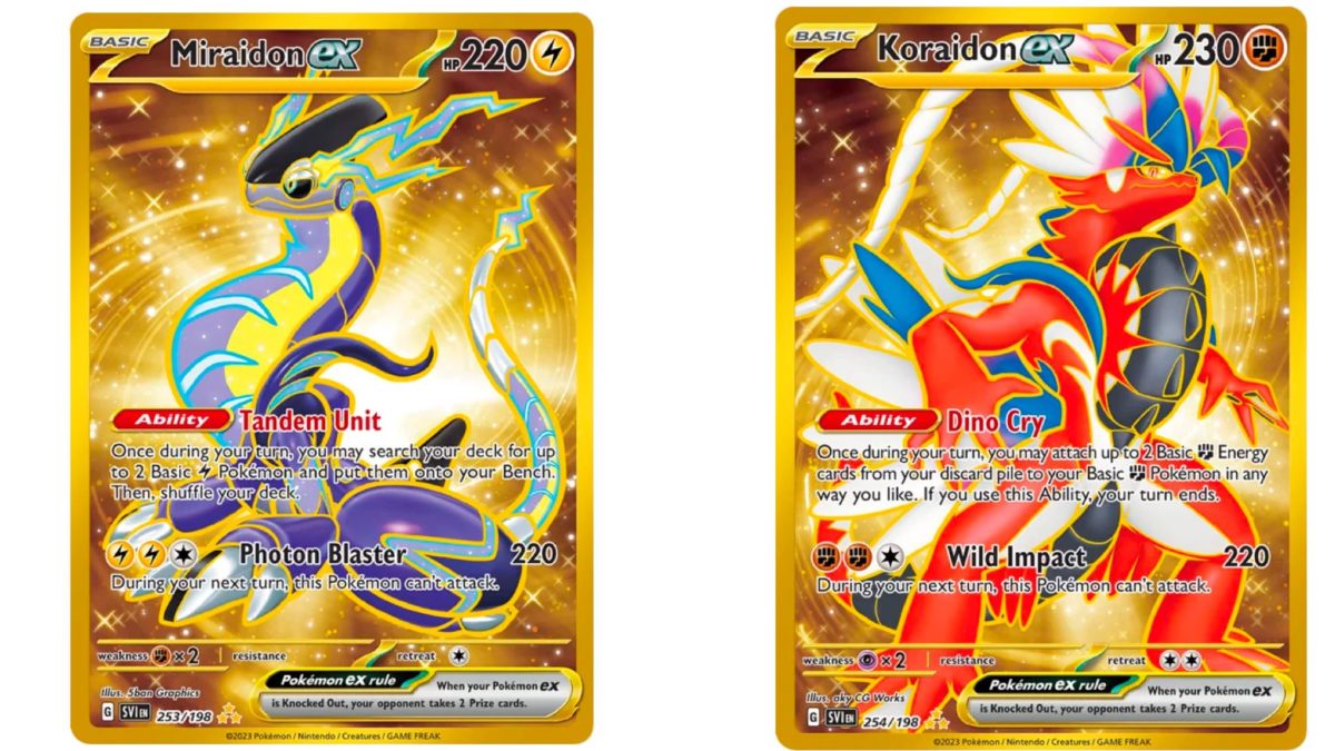 Shiny Paper Koraidon & Miraidon (updated) : r/pokemon