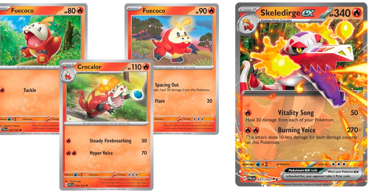 The Cards Of Pokémon TCG: Paldea Evolved Part 9: Fuecoco Line