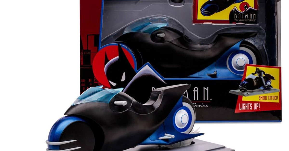 The Animated Series Batcycle Hit the Streets from McFarlane