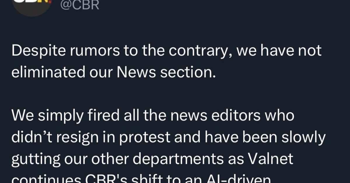 A Deleted CBR Post Indicates Serious Internal Tensions